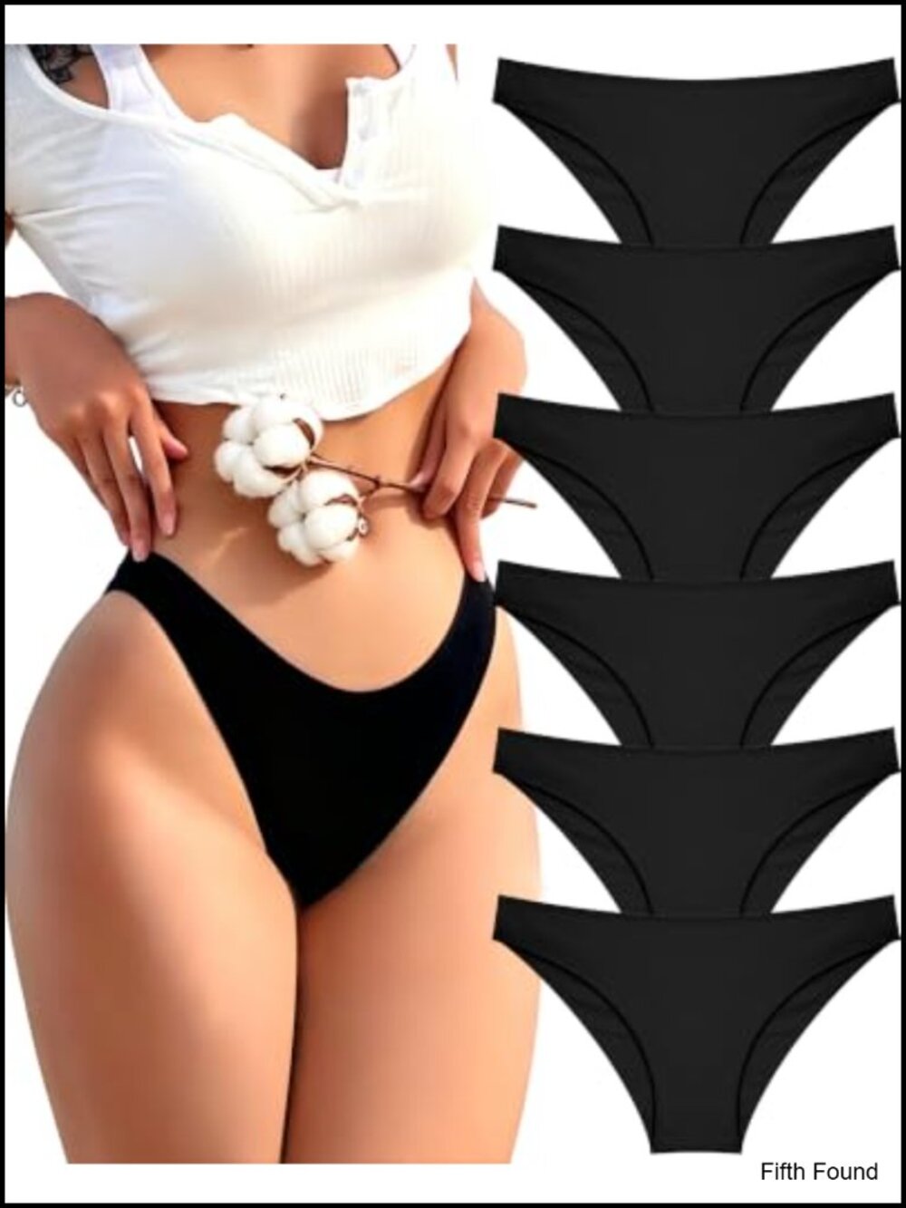 6 Pack Women's Cheeky Cotton Bikini Panties, 95% Cotton Low Rise Underwear,